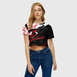 Женская футболка Crop-top 3D Tokyo Dragon - фото 2