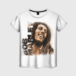 Женская футболка 3D Музыкант Боб Марли арт
