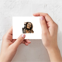 Поздравительная открытка Музыкант Боб Марли арт - фото 2