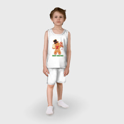 Детская пижама с шортами хлопок Пряничный человечек с леденцом - фото 2