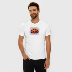 Мужская футболка хлопок Slim Божья коровка и конфета - фото 2