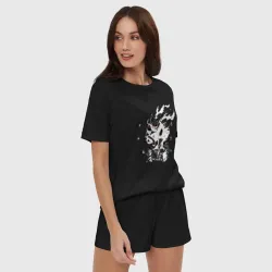 Женская пижама с шортиками хлопок Гароу на камне  - фото 2