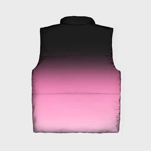 Женский жилет утепленный 3D Черно-розовый градиент, цвет черный - фото 2
