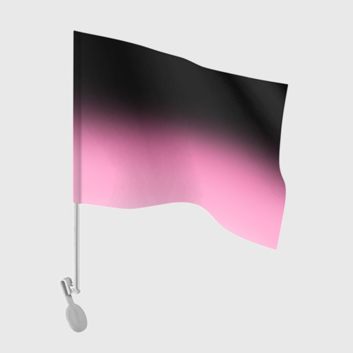 Флаг для автомобиля Черно-розовый градиент