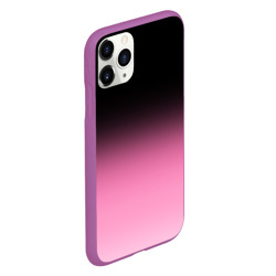 Чехол для iPhone 11 Pro матовый Черно-розовый градиент - фото 2