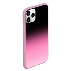 Чехол для iPhone 11 Pro Max матовый Черно-розовый градиент - фото 2