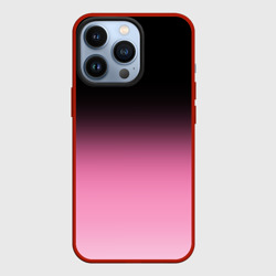 Чехол для iPhone 13 Pro Черно-розовый градиент