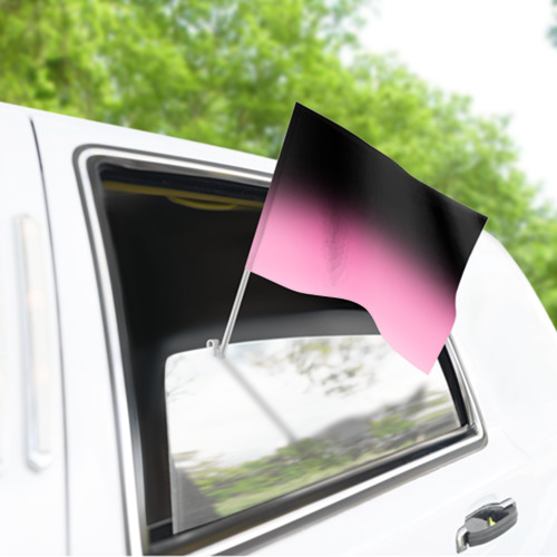 Флаг для автомобиля Черно-розовый градиент - фото 3