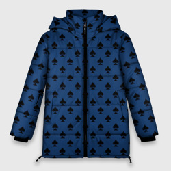 Женская зимняя куртка Oversize Пиковая масть приглушённый синий