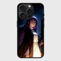 Чехол силиконовый для Apple iPhone 15 Pro Мax матовый Ферн - темной ночью