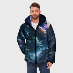 Мужская зимняя куртка 3D Вид на землю с другой планеты - фото 2