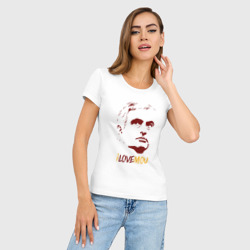 Женская футболка хлопок Slim Люблю Моуриньо - фото 2
