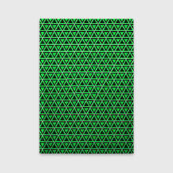 Обложка для автодокументов Зелёные и чёрные треугольники