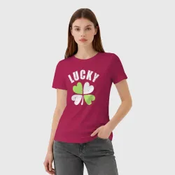 Женская футболка хлопок Lucky day - фото 2