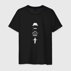 Мужская футболка хлопок Чехов - на даче 