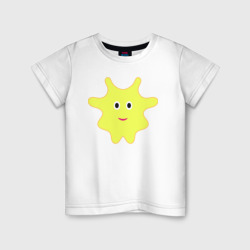 Желтый веселый маскот – Детская футболка хлопок с принтом купить со скидкой в -20%