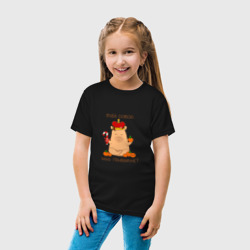 Детская футболка хлопок Капибара в короне: будь собой - фото 2
