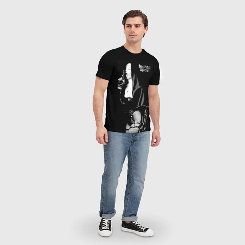 Мужская футболка Techno храм монашка секси с пистолетом купить недорого ...