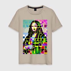 Мужская футболка хлопок Mona Lisa - mosaic pop art