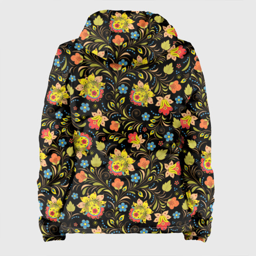 Женская куртка 3D Хохломская роспись разноцветные цветы, цвет белый - фото 2