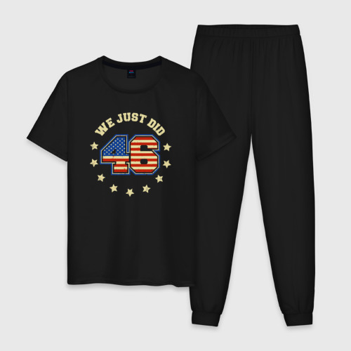 Мужская пижама хлопок USA 46, цвет черный