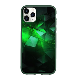 Зеленая абстракция зеленая геометрическая – Чехол для iPhone 11 Pro матовый с принтом купить