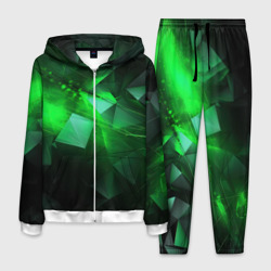 Зеленая абстракция зеленая геометрическая – Мужской костюм 3D с принтом купить со скидкой в -21%