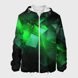 Зеленая абстракция зеленая геометрическая – Мужская куртка 3D с принтом купить со скидкой в -10%