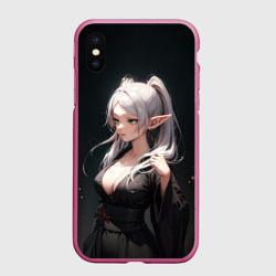 Чехол для iPhone XS Max матовый Фрирен в кимоно - Sou sou no frieren