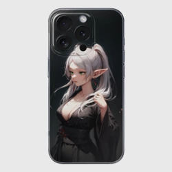 Чехол для iPhone 16 Pro Max силиконовый с защитой камеры Фрирен в кимоно - Sou sou no frieren