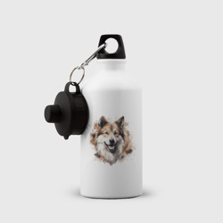 Бутылка спортивная Собака лайка арт-портрет - фото 2