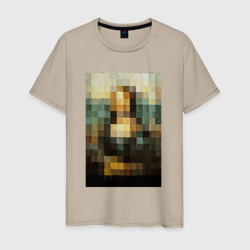 Мужская футболка хлопок Пиксель Мона Лиза 
