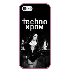 Чехол для iPhone 5/5S матовый Techno храм монашка колдунья 