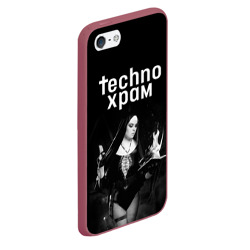 Чехол для iPhone 5/5S матовый Techno храм монашка колдунья  - фото 2