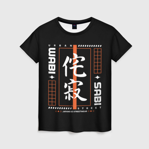 Женская футболка 3D с принтом Japanese streetwear, вид спереди #2