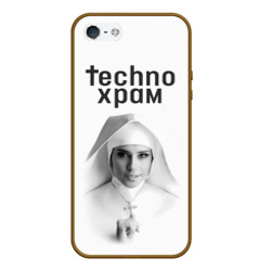 Чехол для iPhone 5/5S матовый Techno храм монашка улыбается 