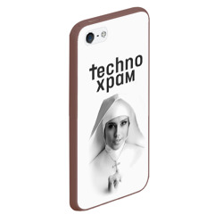 Чехол для iPhone 5/5S матовый Techno храм монашка улыбается  - фото 2