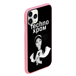 Чехол для iPhone 11 Pro Max матовый Techno храм монашка смотрит в небо - фото 2