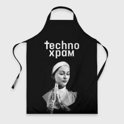 Фартук 3D Techno храм монашка в татуировках 