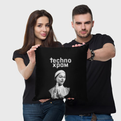 Подушка 3D Techno храм монашка в татуировках  - фото 2