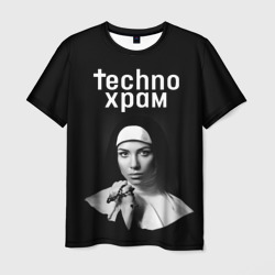 Techno храм монашка с красивыми глазами – Мужская футболка 3D с принтом купить со скидкой в -26%