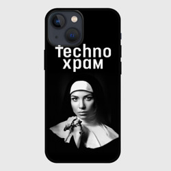 Чехол для iPhone 13 mini Techno храм монашка с красивыми глазами