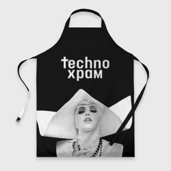 Фартук 3D Techno храм монашка в белом