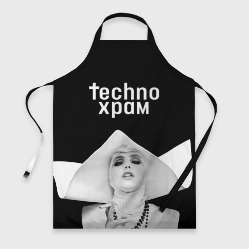 Фартук 3D Techno храм монашка в белом