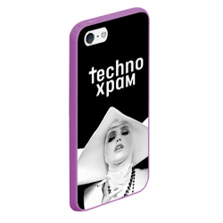 Чехол для iPhone 5/5S матовый Techno храм монашка в белом - фото 2