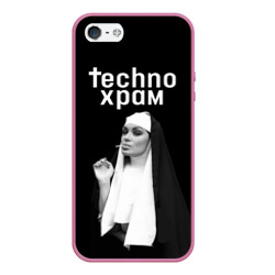 Чехол для iPhone 5/5S матовый Techno храм монашка надменный взгляд 