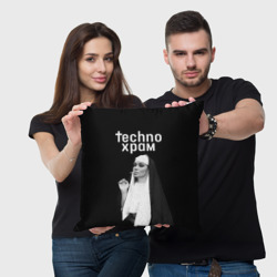 Подушка 3D Techno храм монашка надменный взгляд  - фото 2