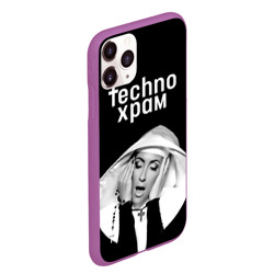 Чехол для iPhone 11 Pro Max матовый Techno храм эмоциональная монашка  - фото 2