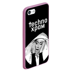 Чехол для iPhone 5/5S матовый Techno храм эмоциональная монашка  - фото 2