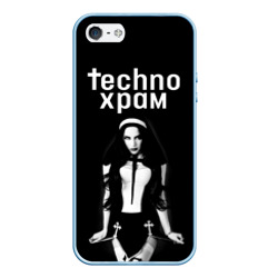 Чехол для iPhone 5/5S матовый Techno храм дерзкая монашка 